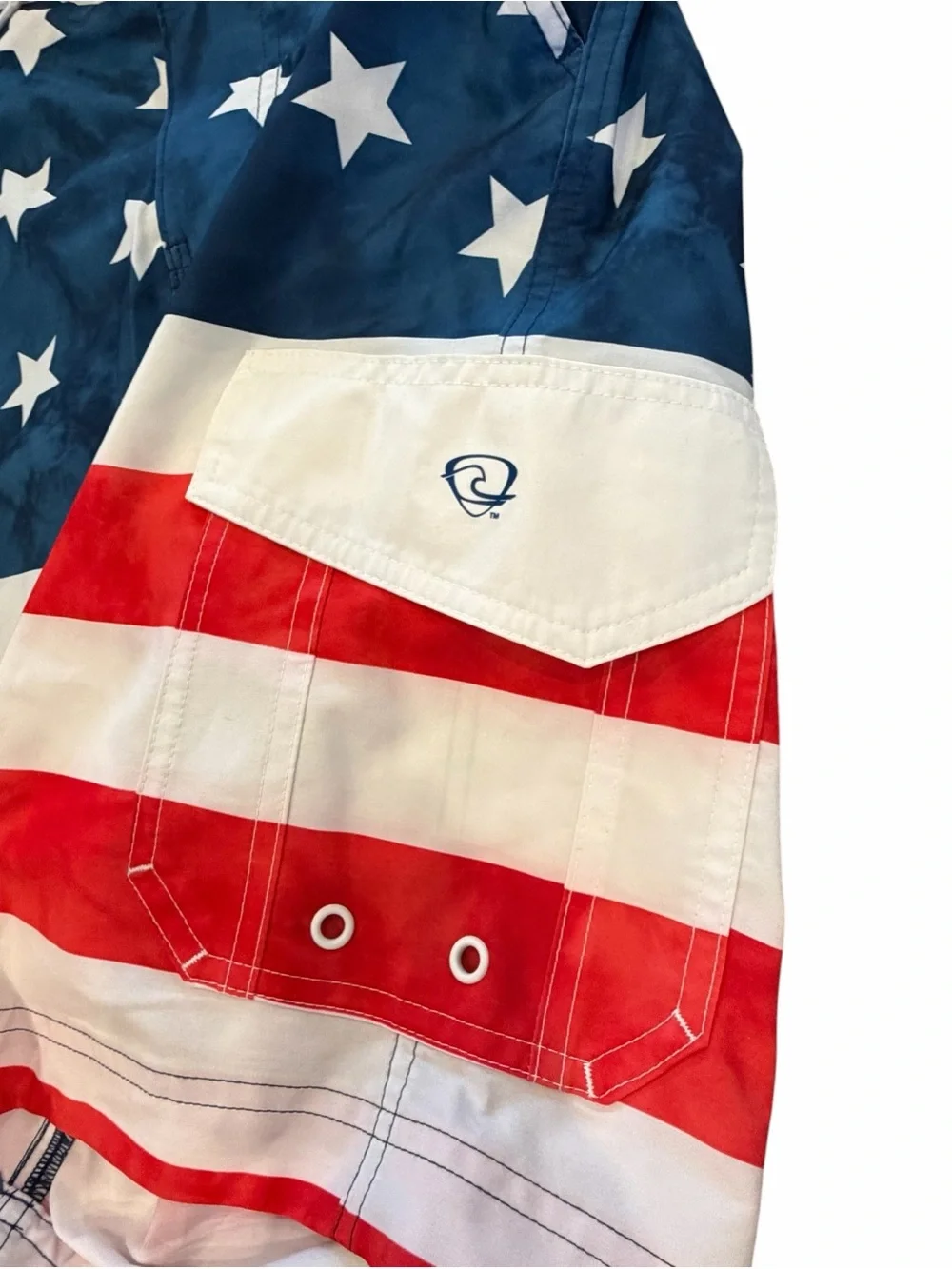 American Flag Stars & Stripes Swim Trunks - Red, White & Blue